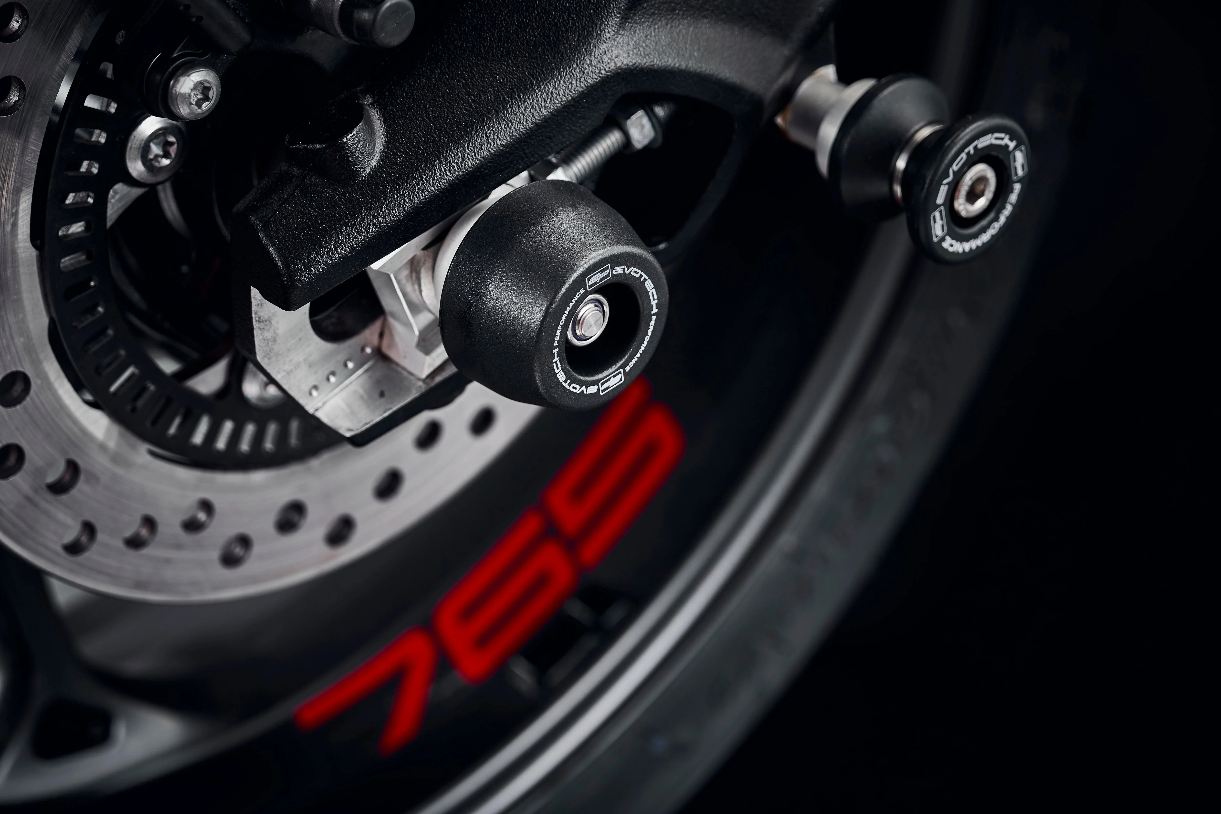 Evotech Rear Spindle Bobbins - Triumph Street Triple 765 RS (2023+) - Image 5