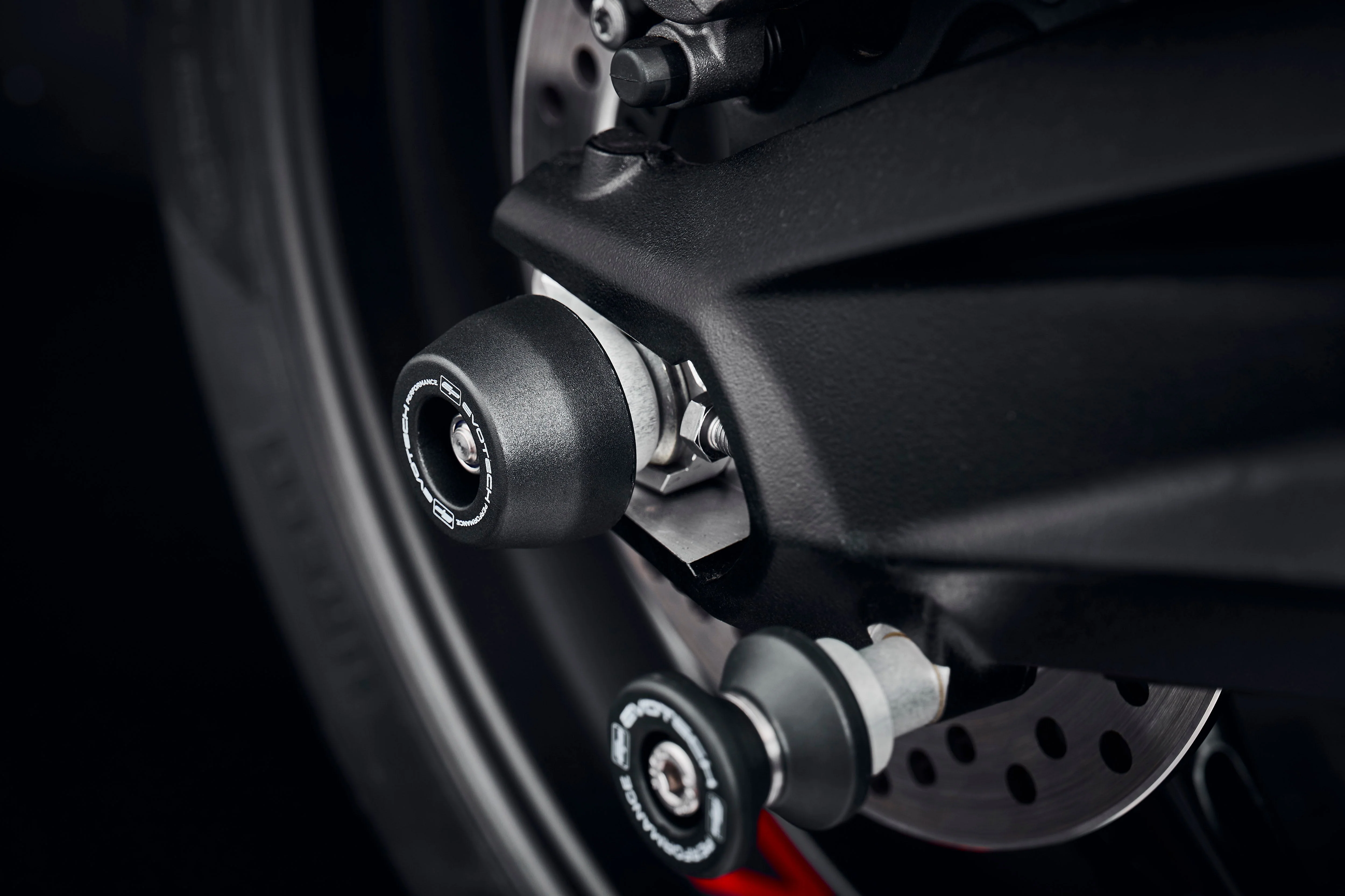 Evotech Rear Spindle Bobbins - Triumph Street Triple 765 RX (2026) - Image 4