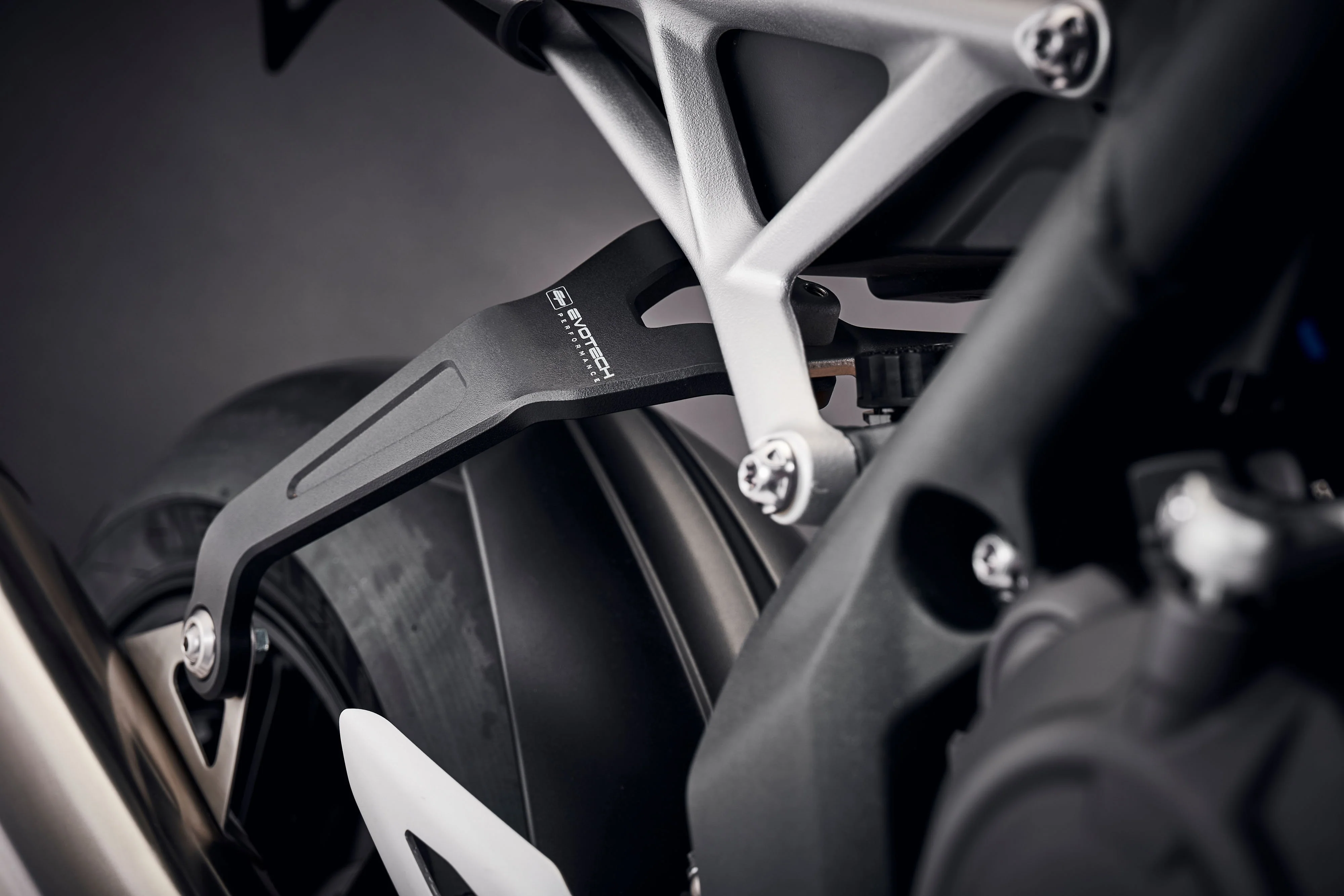 Evotech Exhaust Hanger (Black) - Triumph Speed Triple 1200 RS (2025+) - Image 2