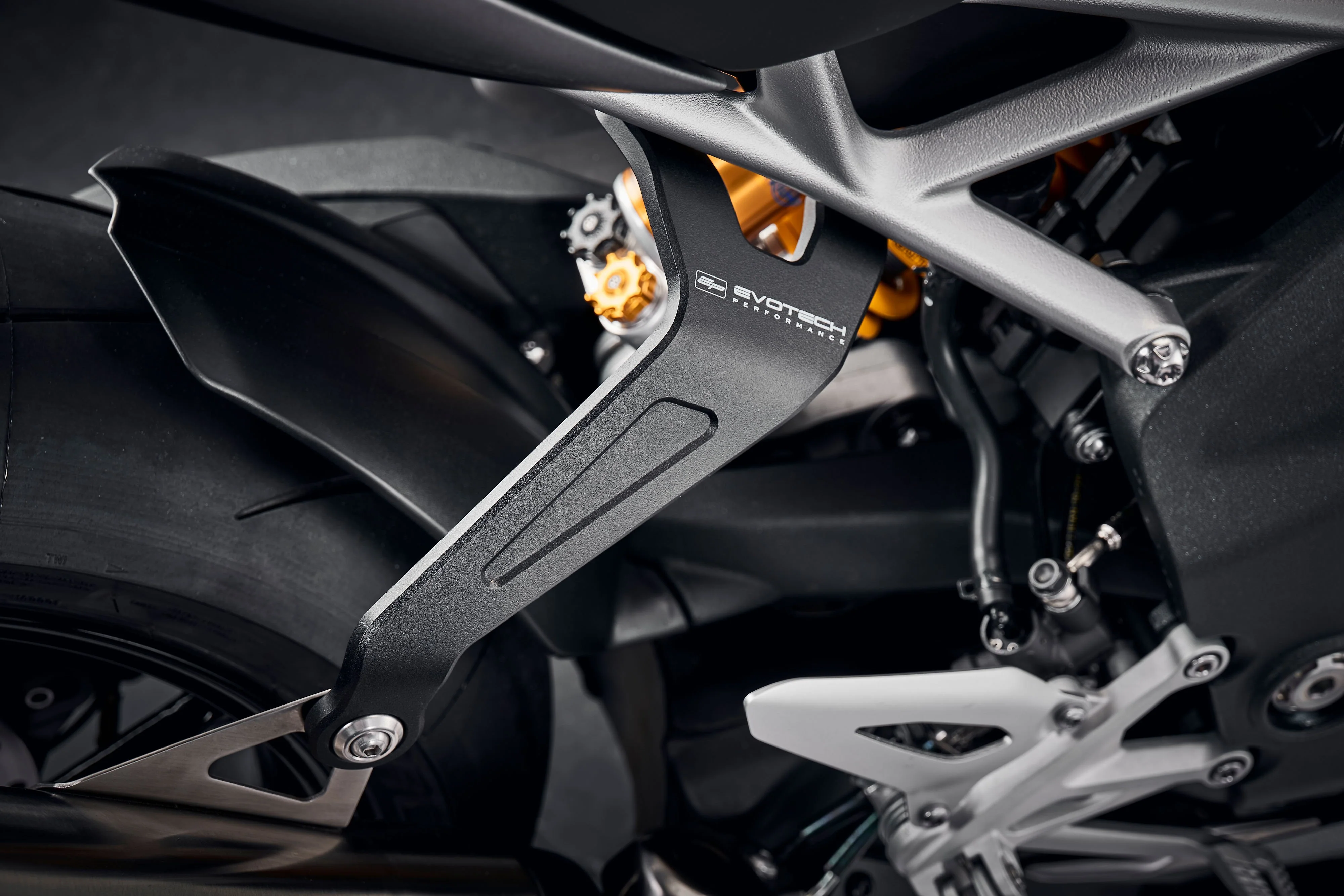 Evotech Exhaust Hanger (Black) - Triumph Speed Triple 1200 RS (2025+) - Image 4