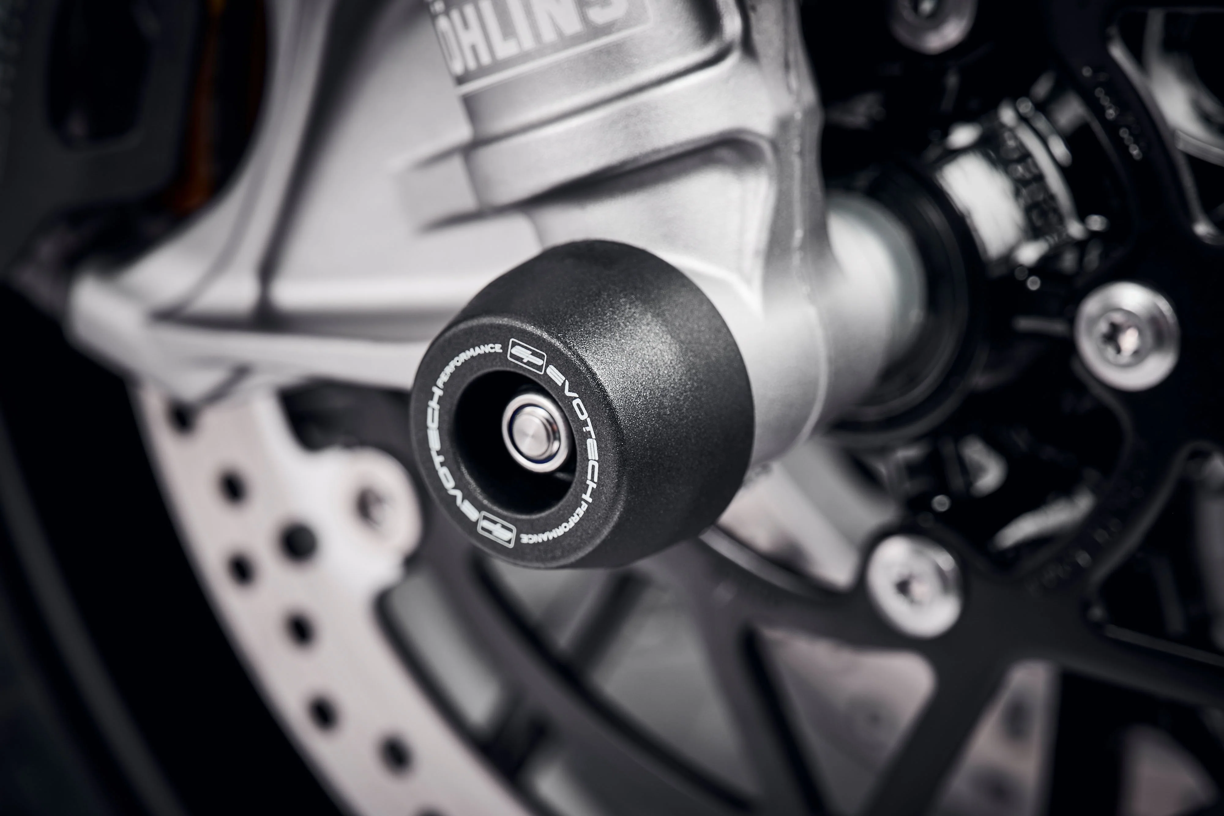 Evotech Front Spindle Bobbins - Triumph Speed Triple 1200 RS (2025+) - Image 2