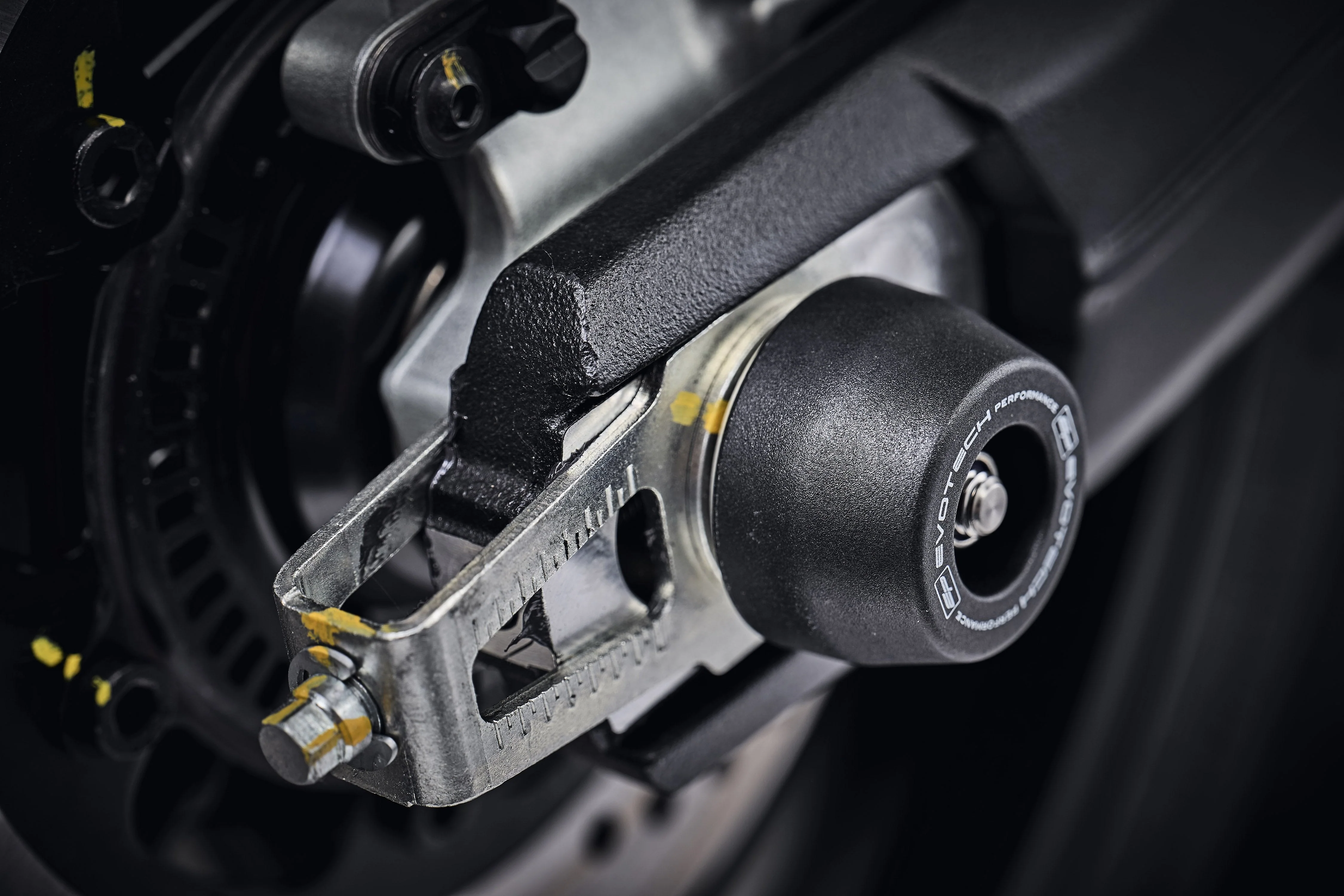 Evotech Rear Spindle Bobbins - Ducati Scrambler Nightshift (2023 - 2025) - Image 3