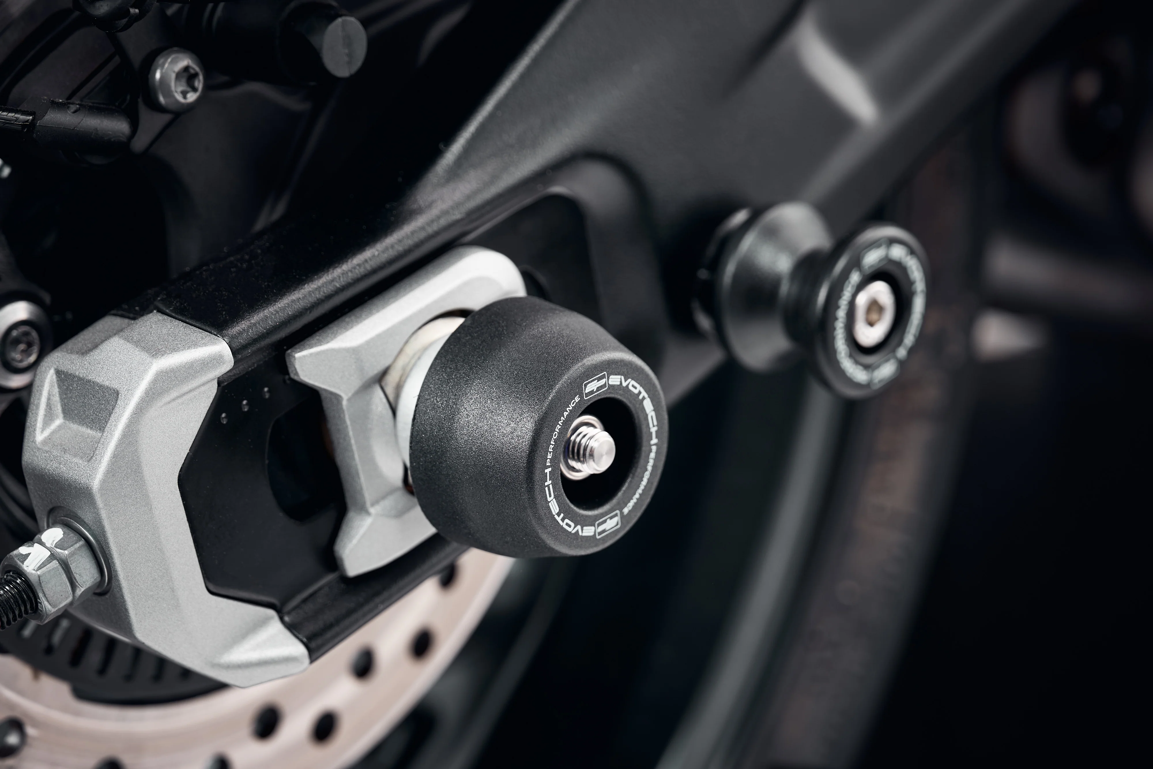 Evotech Rear Spindle Bobbins - Triumph Daytona 660 (2024+) - Image 3